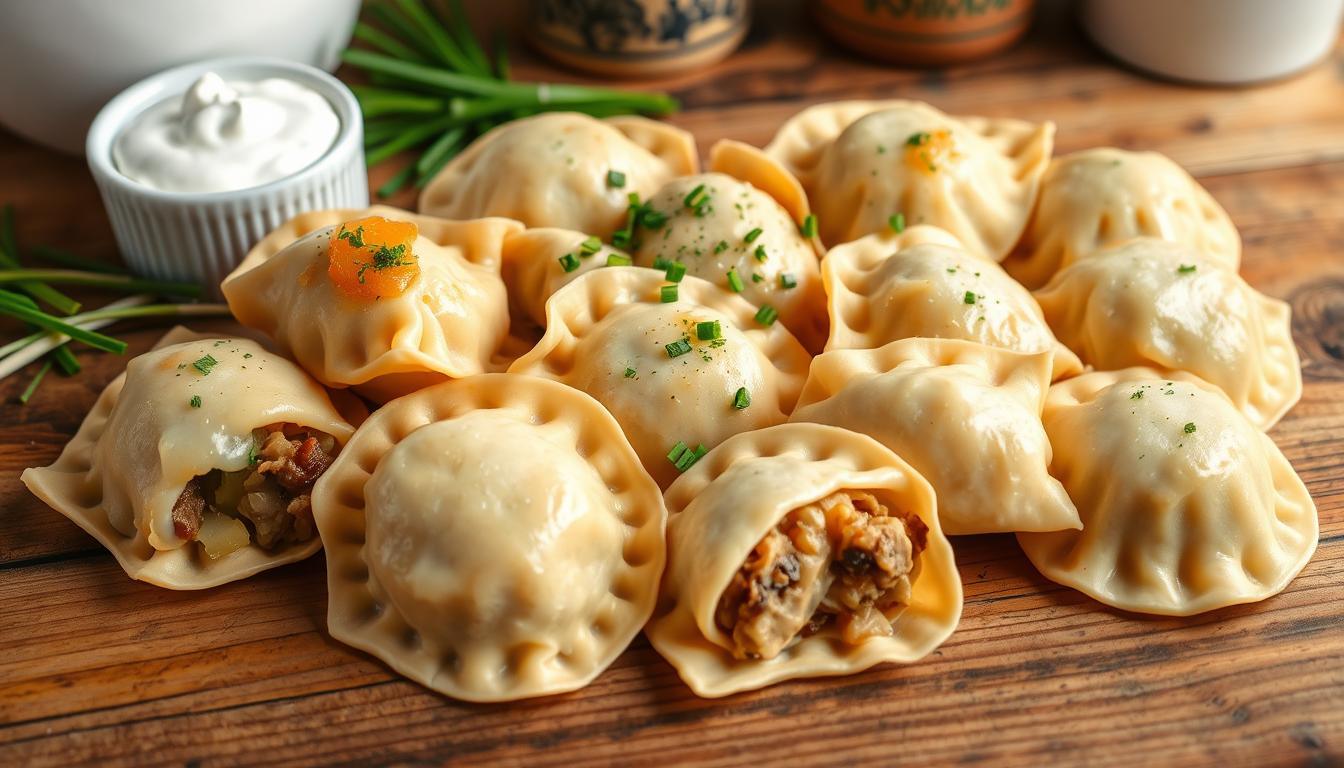 Pierogi – Gefüllte Teigtaschen (z. B. mit Fleisch, Käse, Kartoffeln ...